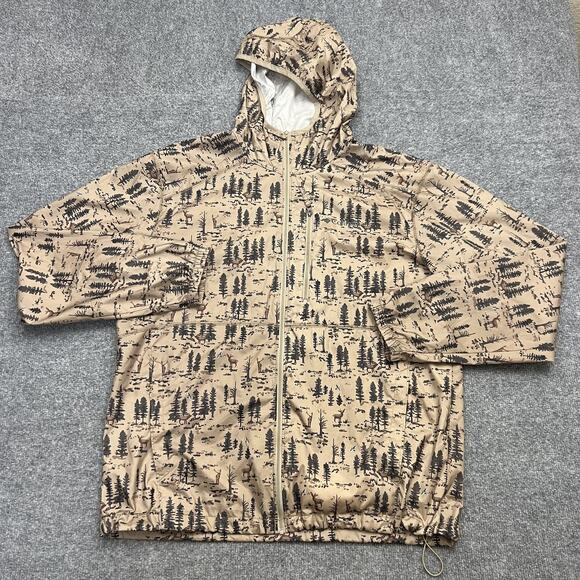 Columbia Other - Columbia Jacket Men's Large Tan Hooded Full Zip Deer Tree Print Outdoors